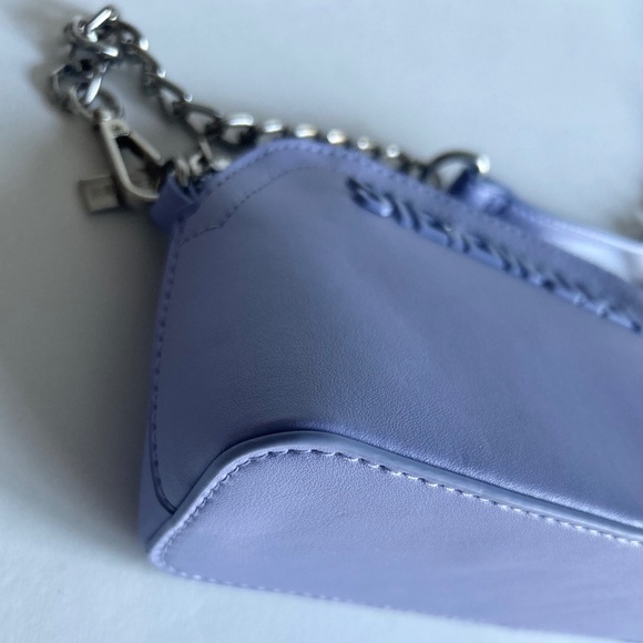 Steve Madden Lavender Polyurethane Leather Small Crossbody Shoulder Bag - Picture 8 of 11